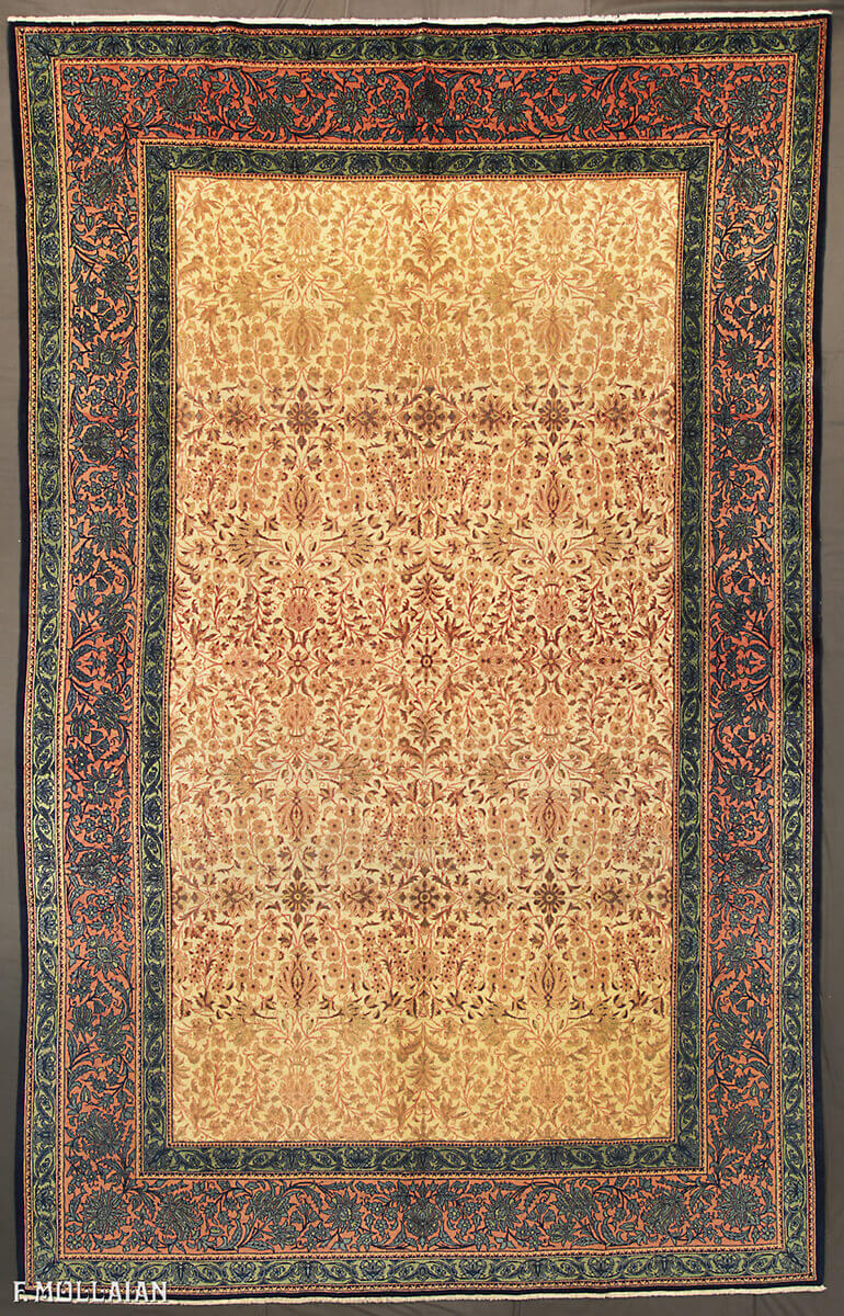 Tapis Persan Antique Kashan Kurk n°:95646340